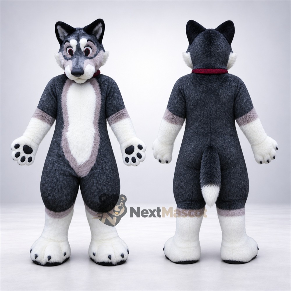 Husky Mascot Costume - Gray for Community Events Husky Mascot Costume - Gray for Community Events