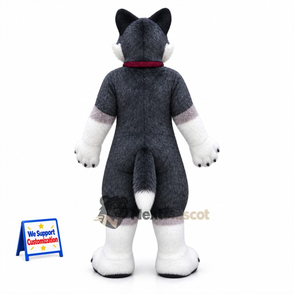 Husky Mascot Costume - Gray for Community Events