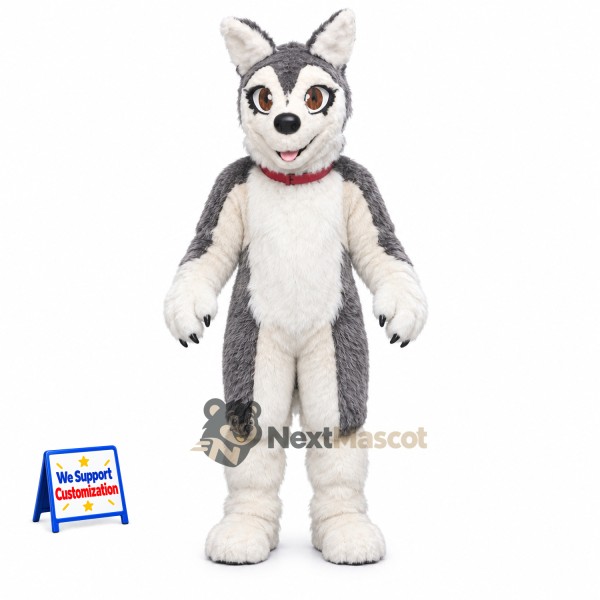 Husky Mascot Costume - Gray for Festivals