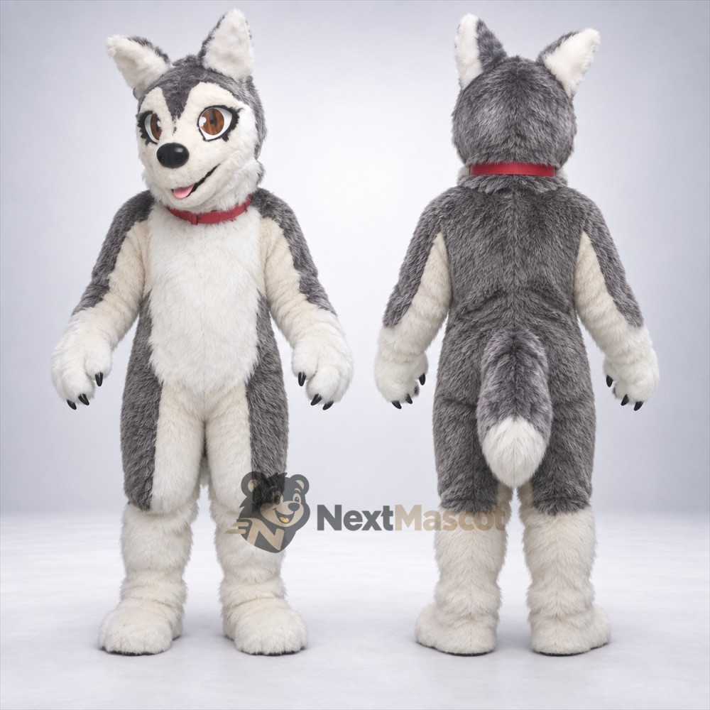 Husky Mascot Costume - Gray for Festivals Husky Mascot Costume - Gray for Festivals