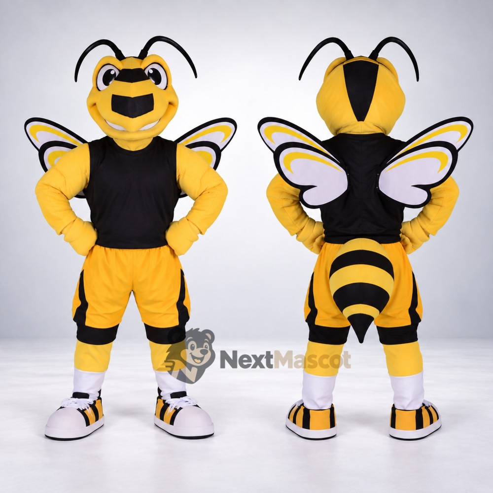 Bee Mascot Costume - Muscular Bee Mascot Costume - Muscular