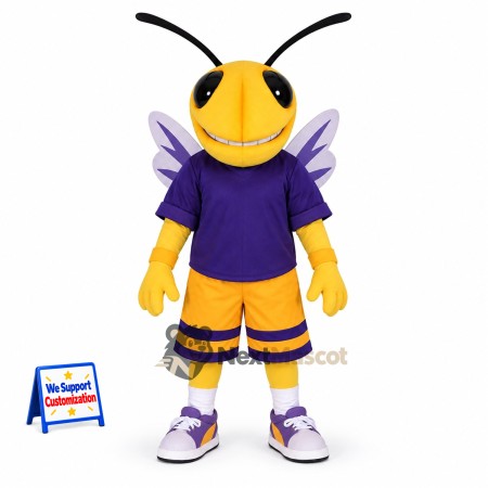 Bee Mascot Costume - Purple Uniform Bee Mascot Costume - Purple Uniform