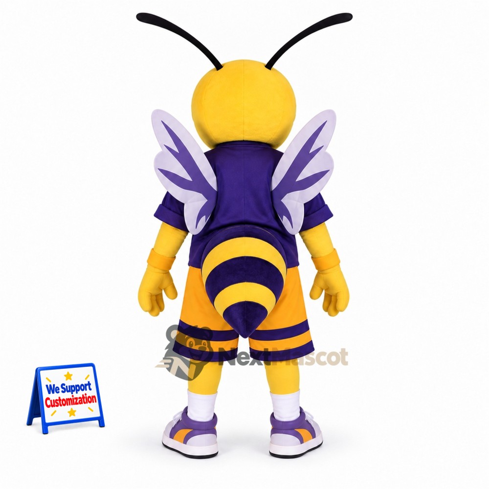 Bee Mascot Costume - Purple Uniform Bee Mascot Costume - Purple Uniform