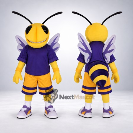 Bee Mascot Costume - Purple Uniform Bee Mascot Costume - Purple Uniform