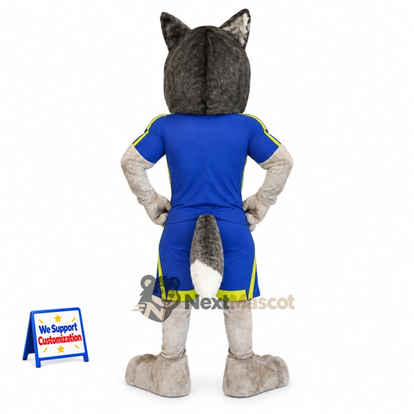 Wolf Mascot Costume - Blue Uniform Wolf Mascot Costume - Blue Uniform