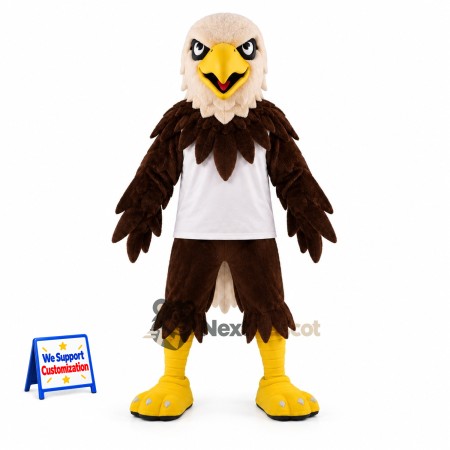 Eagle Mascot Costume - Brown, White Shirt Eagle Mascot Costume - Brown, White Shirt