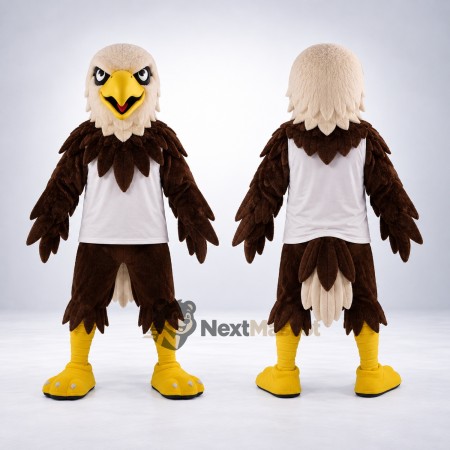 Eagle Mascot Costume - Brown, White Shirt Eagle Mascot Costume - Brown, White Shirt