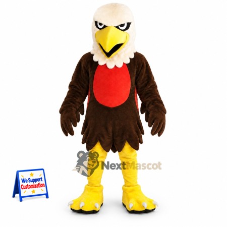 Eagle Mascot Costume - Brown, Red Belly Eagle Mascot Costume - Brown, Red Belly