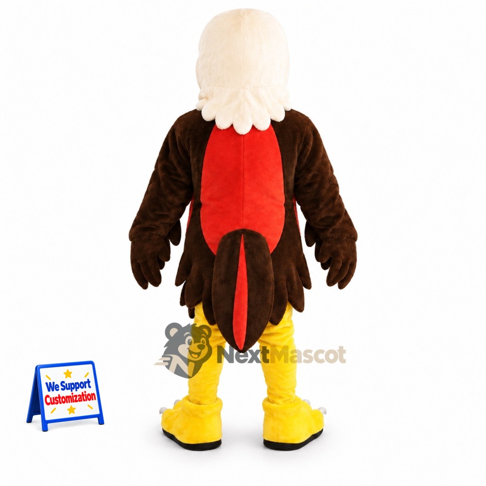 Eagle Mascot Costume - Brown, Red Belly Eagle Mascot Costume - Brown, Red Belly