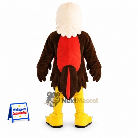 Eagle Mascot Costume - Brown, Red Belly Eagle Mascot Costume - Brown, Red Belly