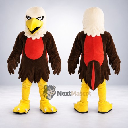 Eagle Mascot Costume - Brown, Red Belly Eagle Mascot Costume - Brown, Red Belly