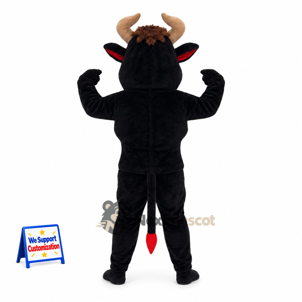 Bull Mascot Costume - Black for Parades Bull Mascot Costume - Black for Parades
