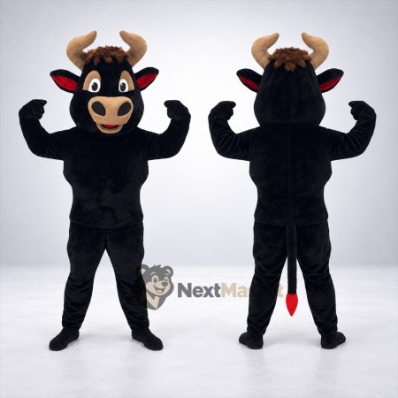 Bull Mascot Costume - Black for Parades Bull Mascot Costume - Black for Parades