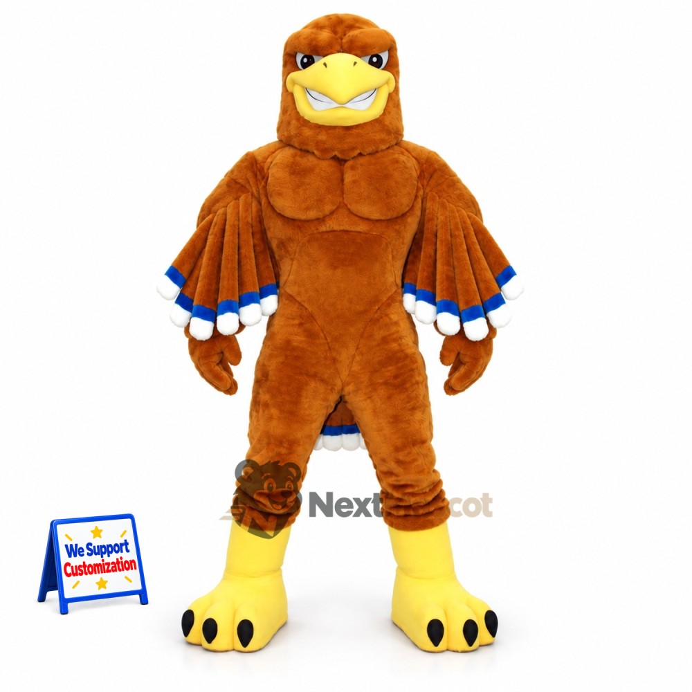Eagle Mascot Costume - Muscular, Brown for Parades Eagle Mascot Costume - Muscular, Brown for Parades