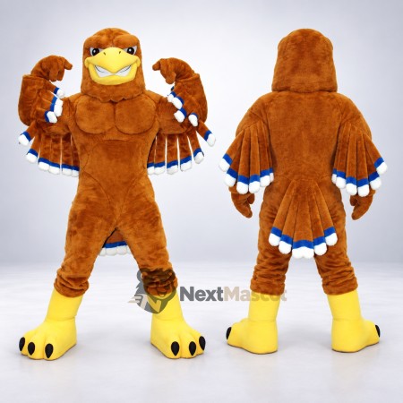 Eagle Mascot Costume - Muscular, Brown for Parades Eagle Mascot Costume - Muscular, Brown for Parades