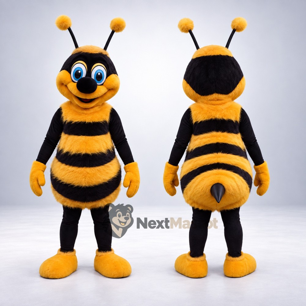 Bee Mascot Costume - Orange and Black Bee Mascot Costume - Orange and Black