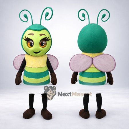 Bee Mascot Costume - Green for Nature Events Bee Mascot Costume - Green for Nature Events