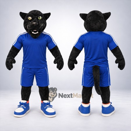 Panther Mascot Costume - Blue Uniform Panther Mascot Costume - Blue Uniform