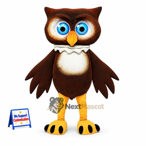 Owl Mascot Costume - Brown for Parades