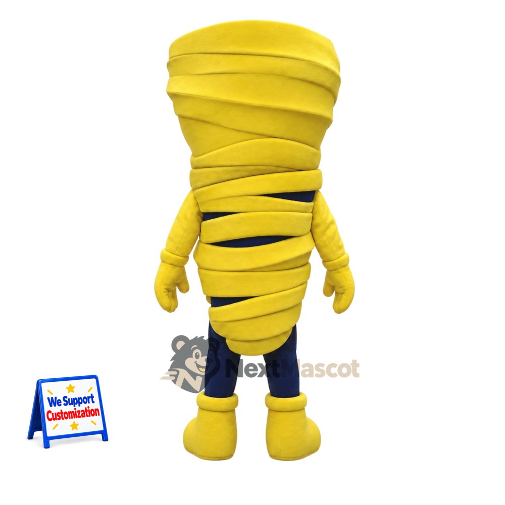 Tornado Mascot Costume - Yellow Tornado Mascot Costume - Yellow