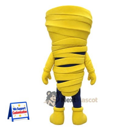 Tornado Mascot Costume - Yellow Tornado Mascot Costume - Yellow