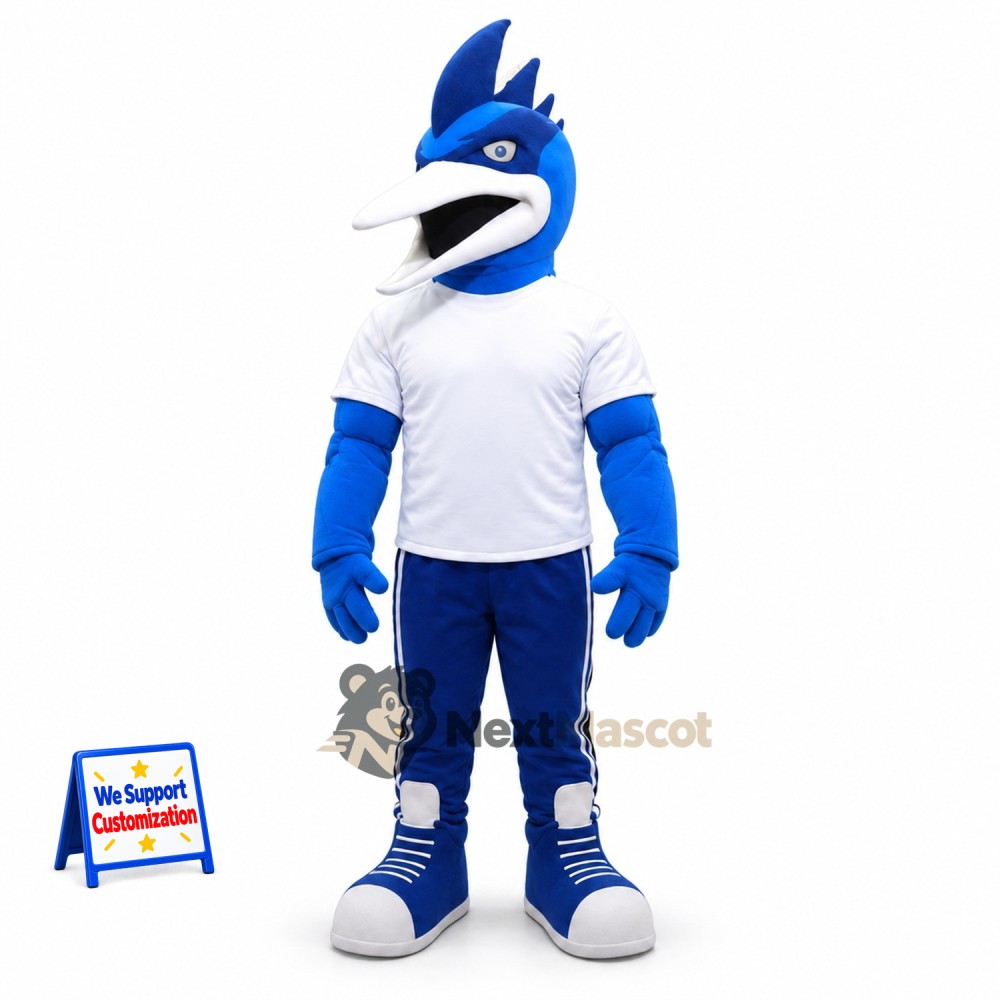 Blue Jay Mascot Costume - White Shirt Blue Jay Mascot Costume - White Shirt