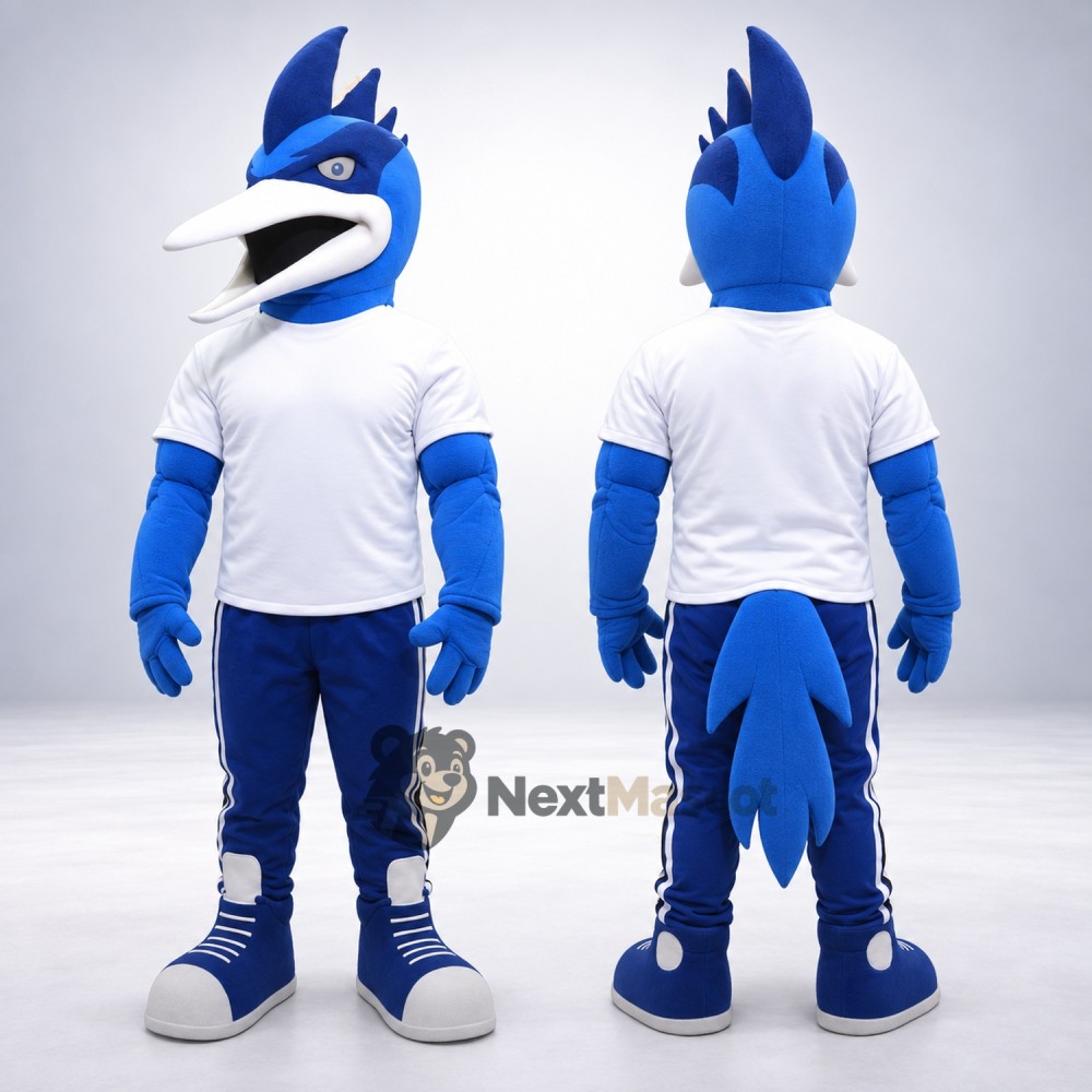 Blue Jay Mascot Costume - White Shirt Blue Jay Mascot Costume - White Shirt
