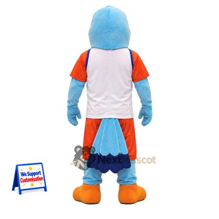 Duck Mascot Costume - Blue, Orange Uniform Duck Mascot Costume - Blue, Orange Uniform