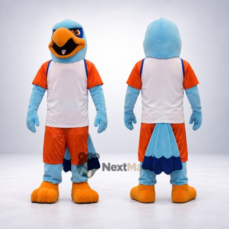 Duck Mascot Costume - Blue, Orange Uniform Duck Mascot Costume - Blue, Orange Uniform