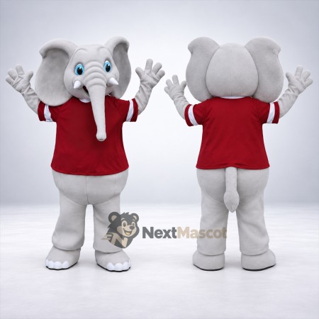 Elephant Mascot Costume - Red Shirt Elephant Mascot Costume - Red Shirt