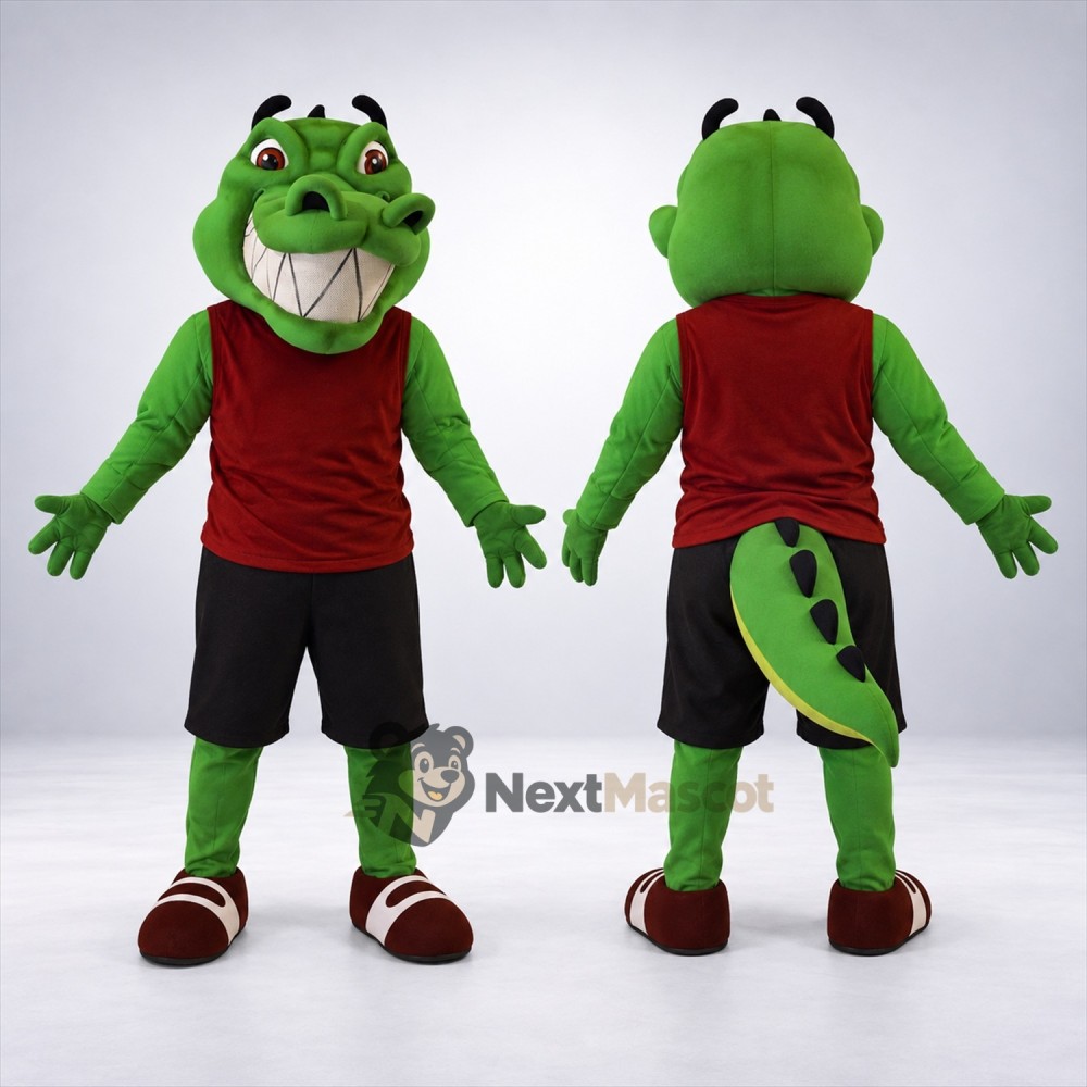 Crocodile Mascot Costume - Red Shirt Crocodile Mascot Costume - Red Shirt