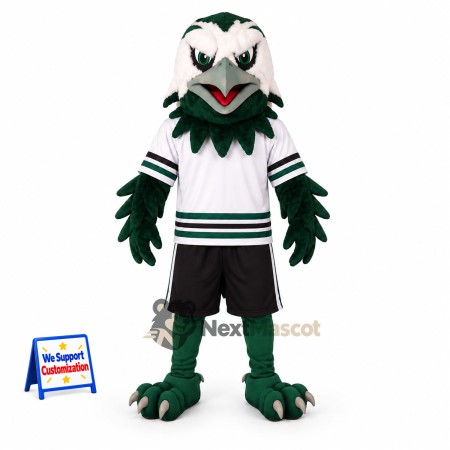 Eagle Mascot Costume - Green, White Shirt for Parades Eagle Mascot Costume - Green, White Shirt for Parades