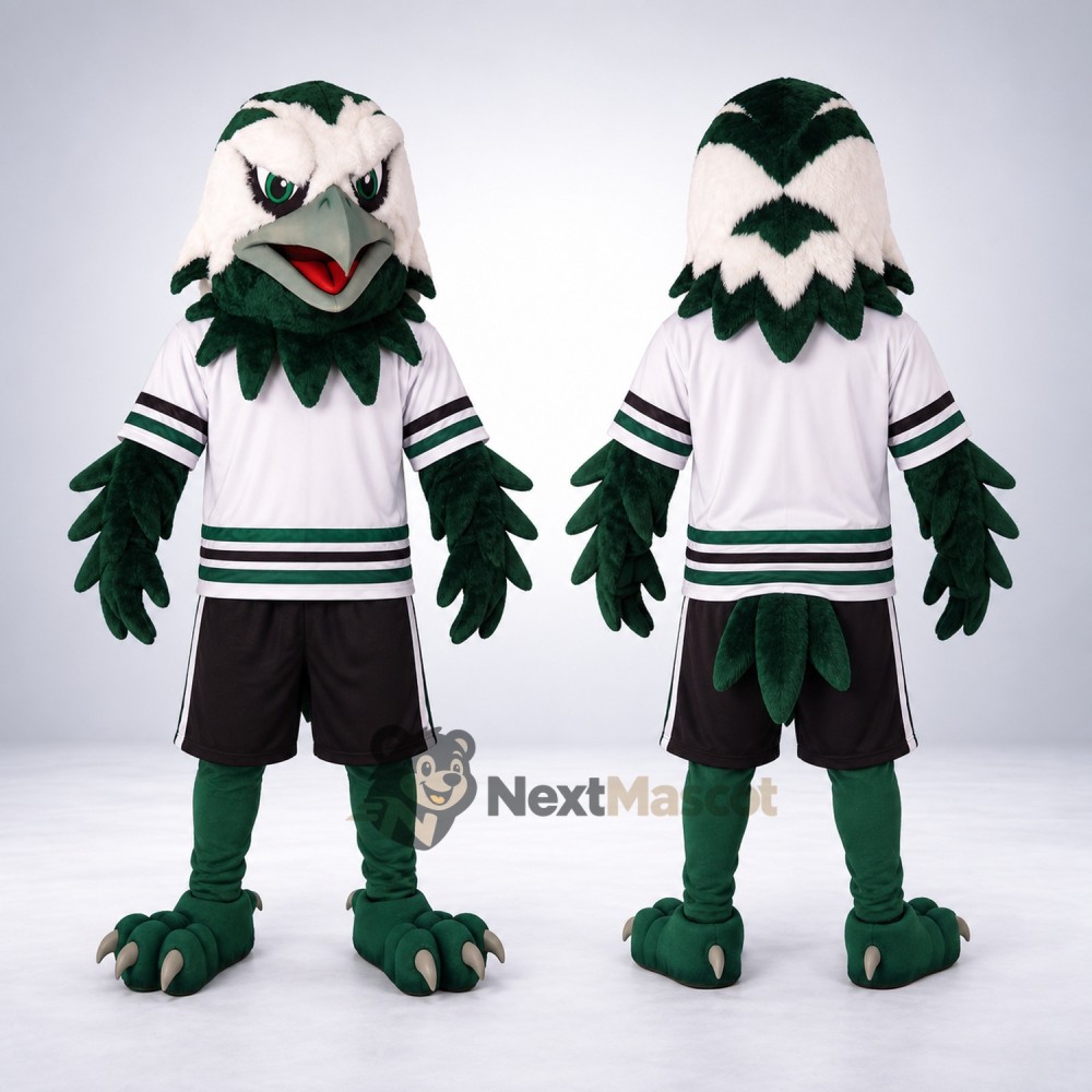Eagle Mascot Costume - Green, White Shirt for Parades Eagle Mascot Costume - Green, White Shirt for Parades