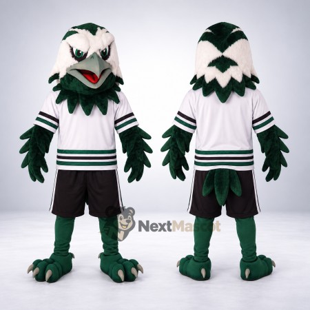 Eagle Mascot Costume - Green, White Shirt for Parades Eagle Mascot Costume - Green, White Shirt for Parades