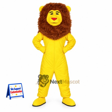 Lion Mascot Costume - Yellow Lion Mascot Costume - Yellow