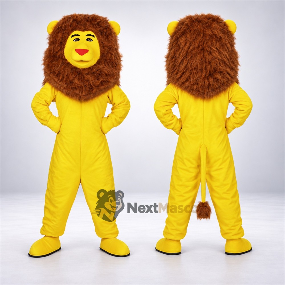 Lion Mascot Costume - Yellow Lion Mascot Costume - Yellow