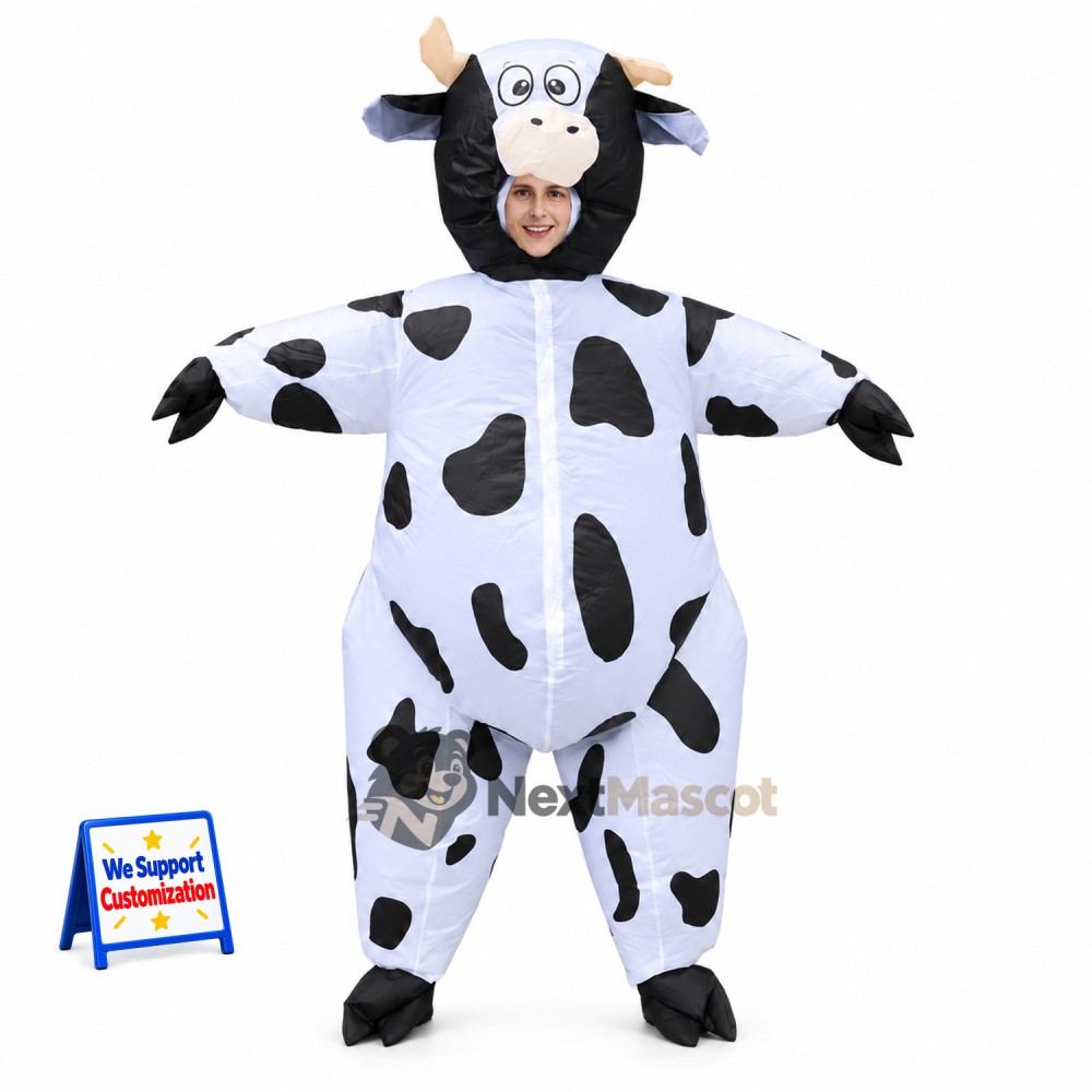Cow Mascot Costume - Inflatable Cow Mascot Costume - Inflatable