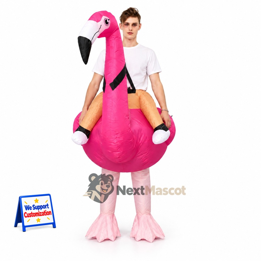 Flamingo Mascot Costume - Inflatable Flamingo Mascot Costume - Inflatable