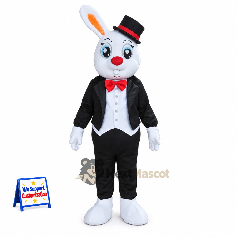Rabbit Mascot Costume - Tuxedo Rabbit Mascot Costume - Tuxedo