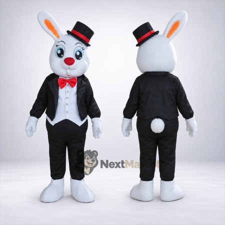 Rabbit Mascot Costume - Tuxedo Rabbit Mascot Costume - Tuxedo