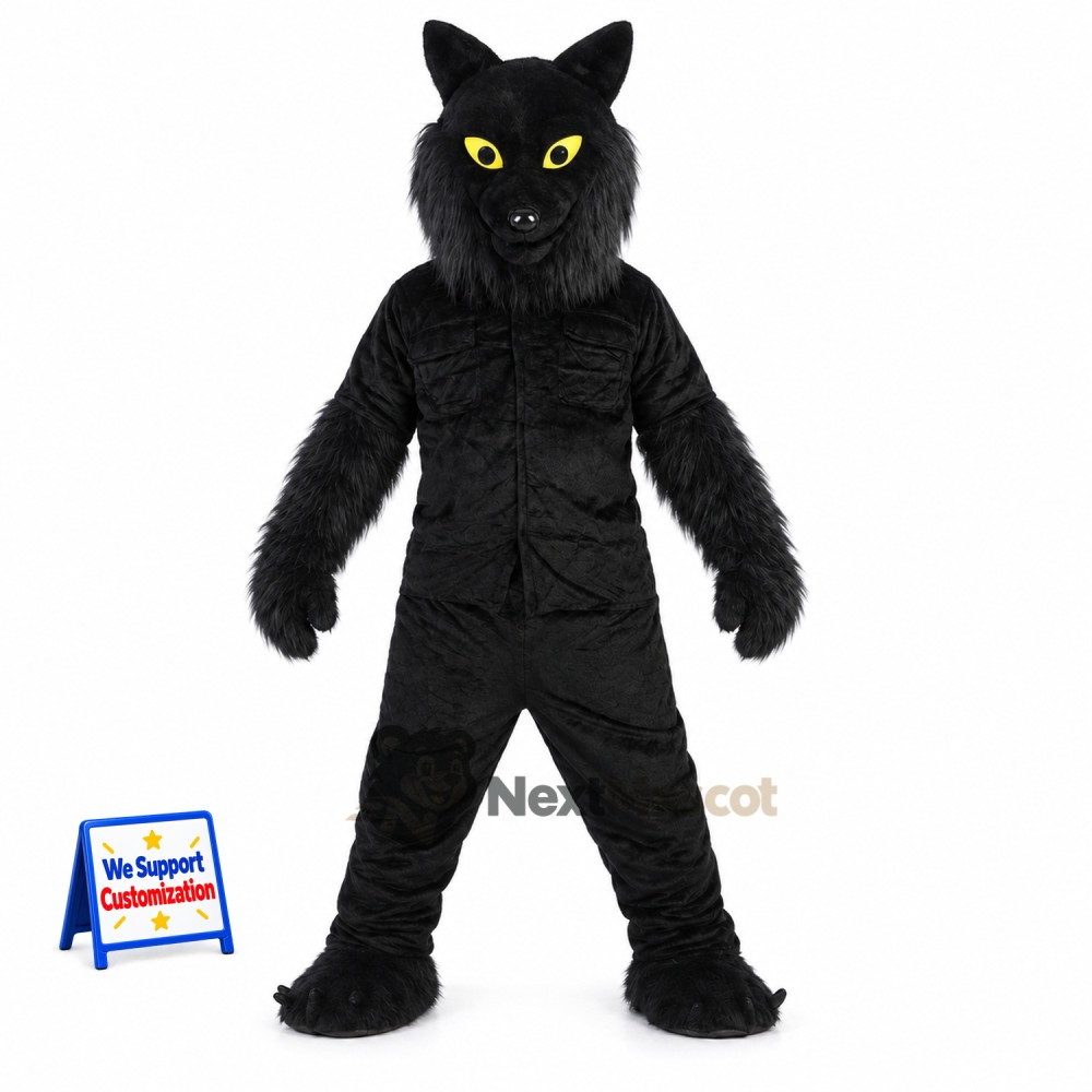 Wolf Mascot Costume - Black (NMA421) Wolf Mascot Costume - Black (NMA421)