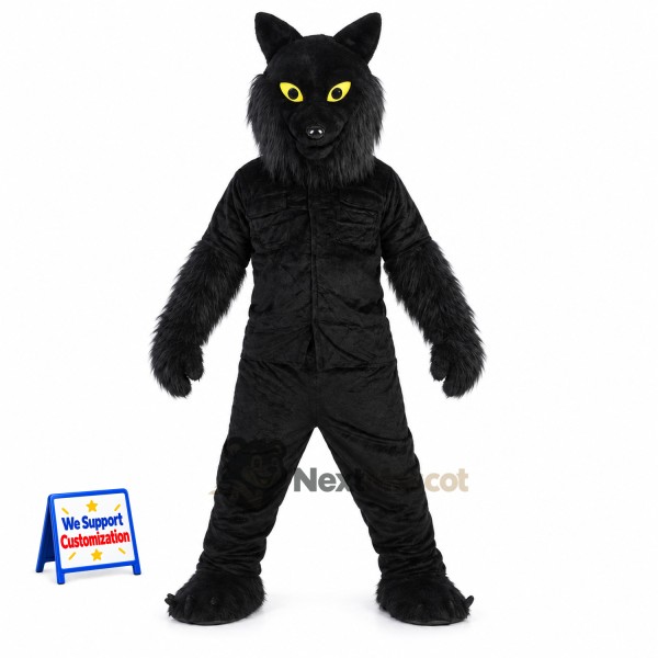 Wolf Mascot Costume - Black (NMA421)