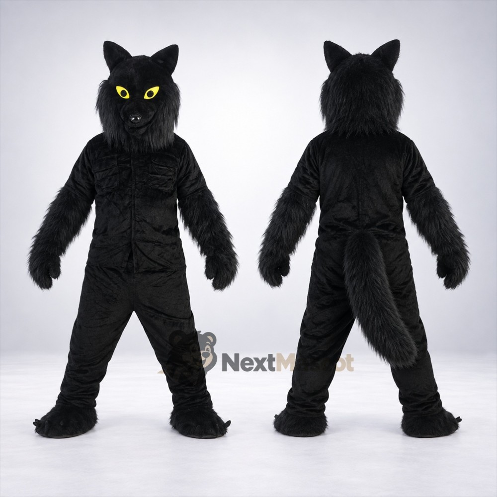 Wolf Mascot Costume - Black (NMA421) Wolf Mascot Costume - Black (NMA421)
