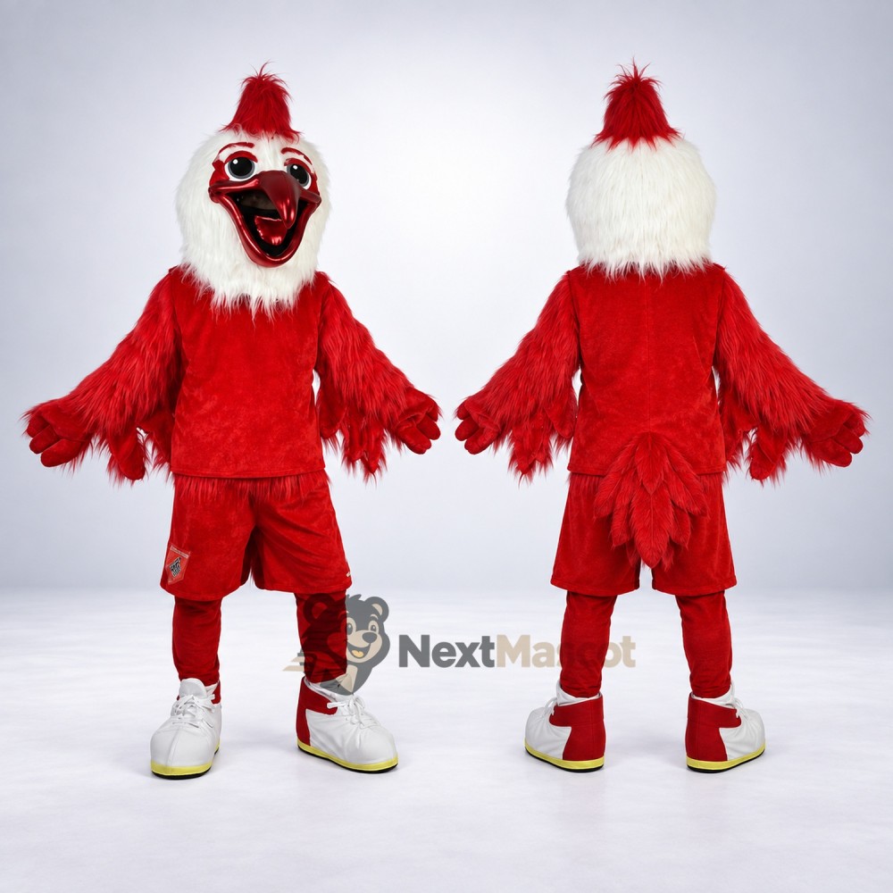 Rooster Mascot Costume - Red for School Events Rooster Mascot Costume - Red for School Events