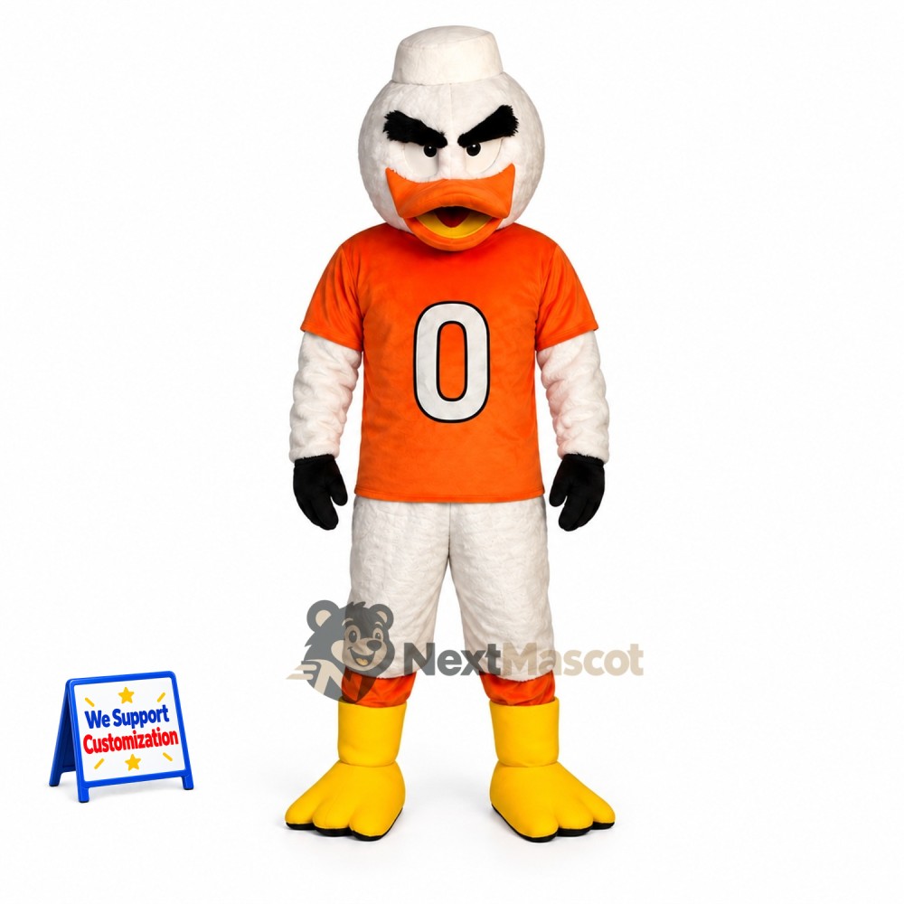 Duck Mascot Costume - Orange Shirt