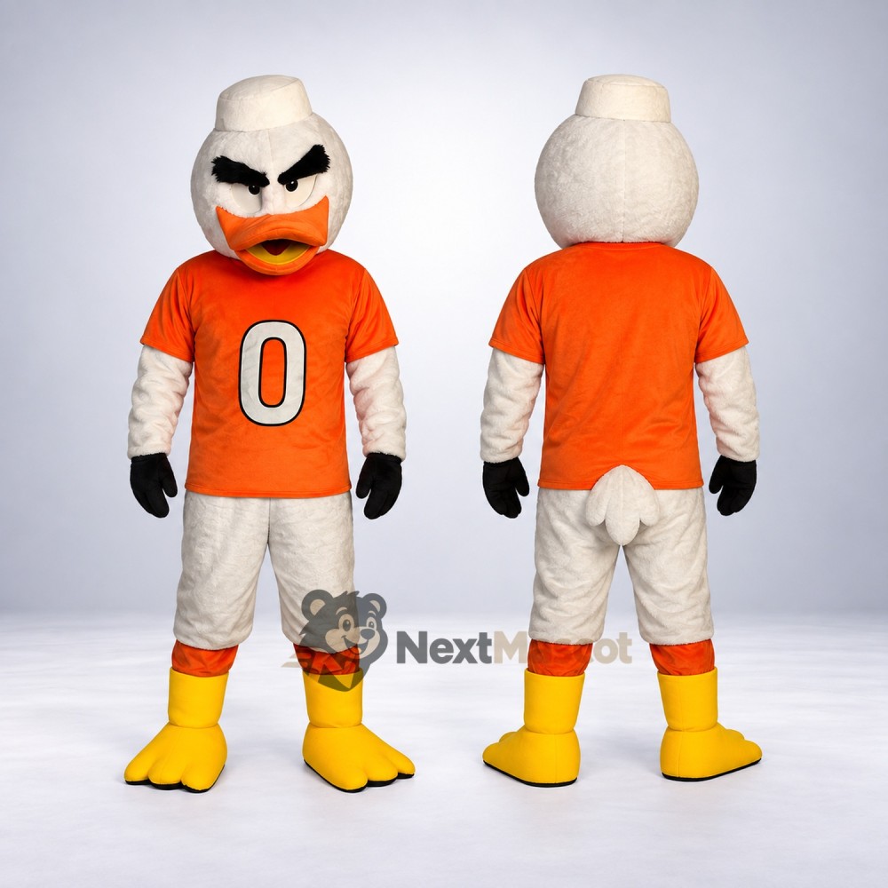 Duck Mascot Costume - Orange Shirt