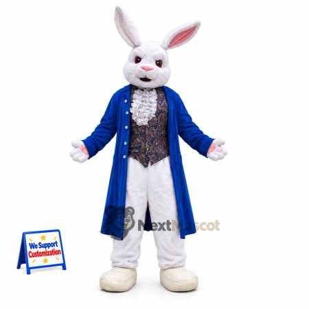 Rabbit Mascot Costume - Blue Coat Rabbit Mascot Costume - Blue Coat
