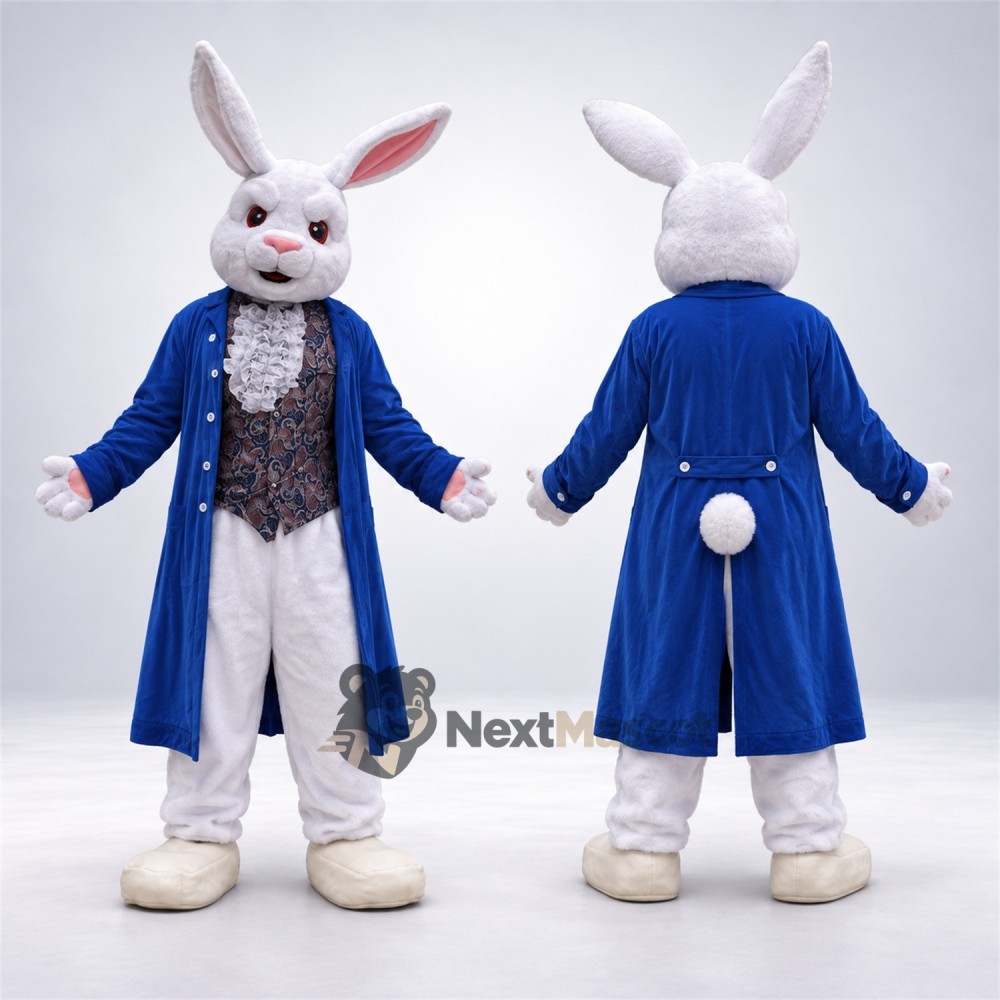 Rabbit Mascot Costume - Blue Coat Rabbit Mascot Costume - Blue Coat