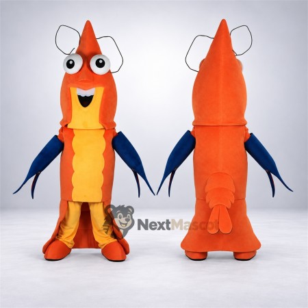 Shrimp Mascot Costume - Orange