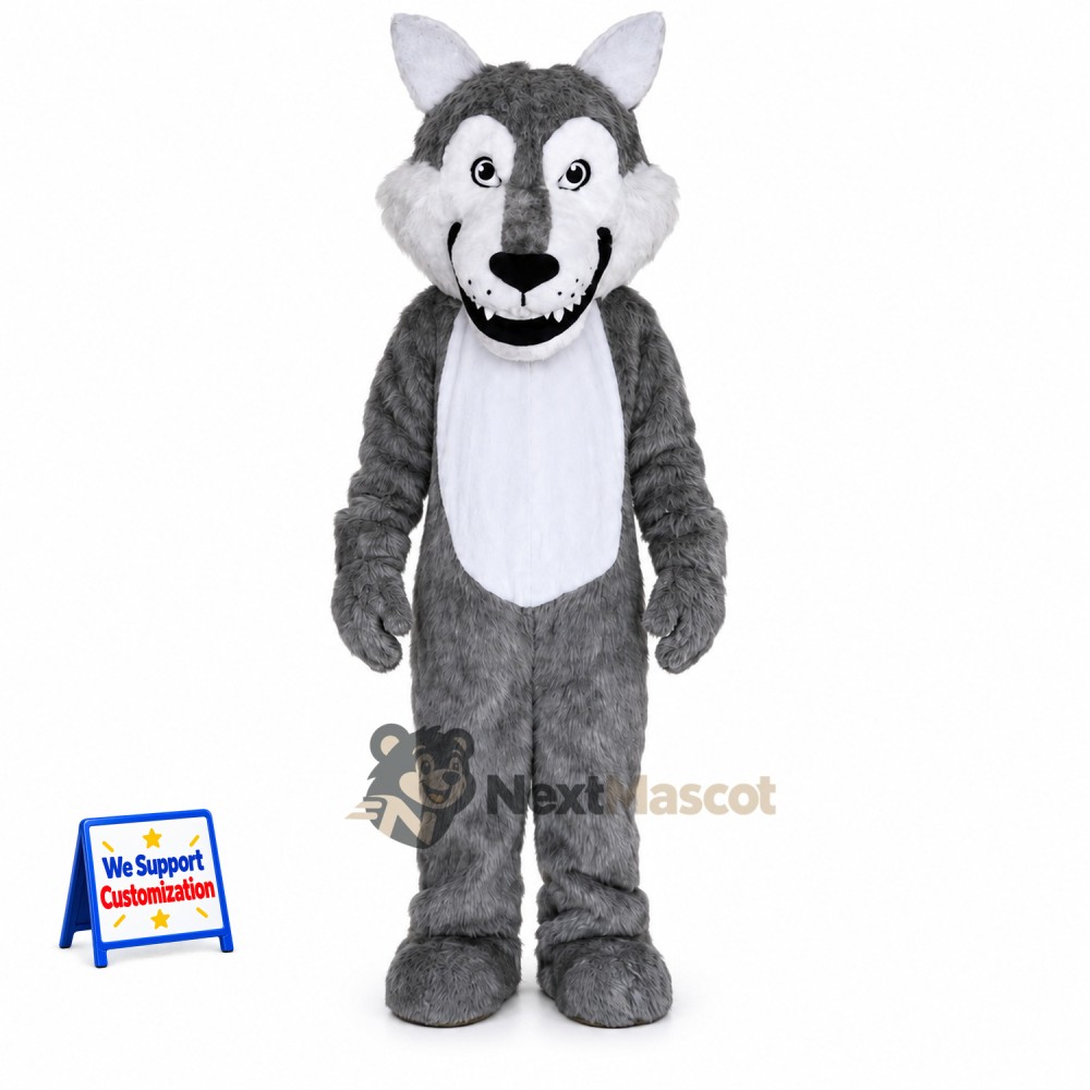 Wolf Mascot Costume - Gray for Fundraisers Wolf Mascot Costume - Gray for Fundraisers